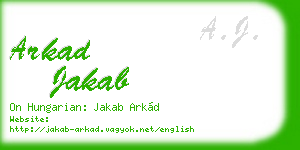 arkad jakab business card